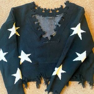 Women’s cropped star sweater